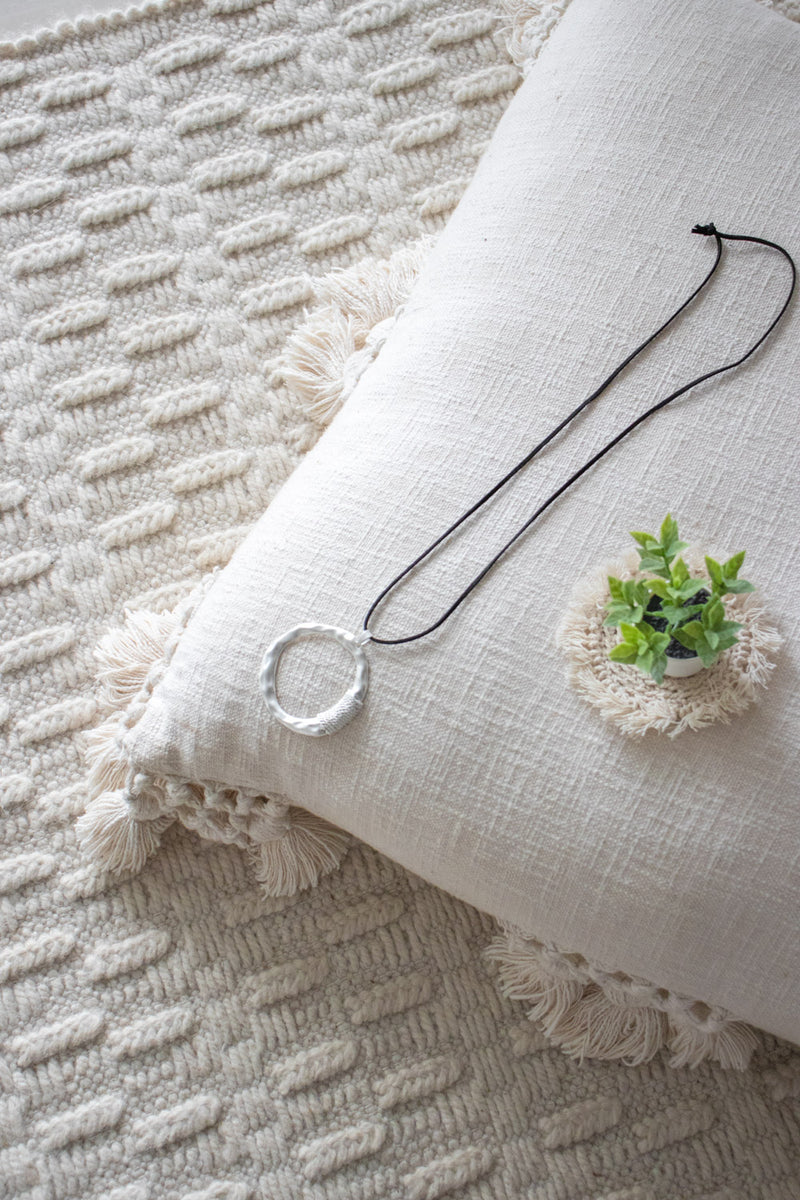 Silver Cove Pendant Long Necklace