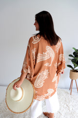 Set Free Batwing Top/Dress In Malta Sienna