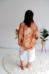 Set Free Batwing Top/Dress In Malta Sienna