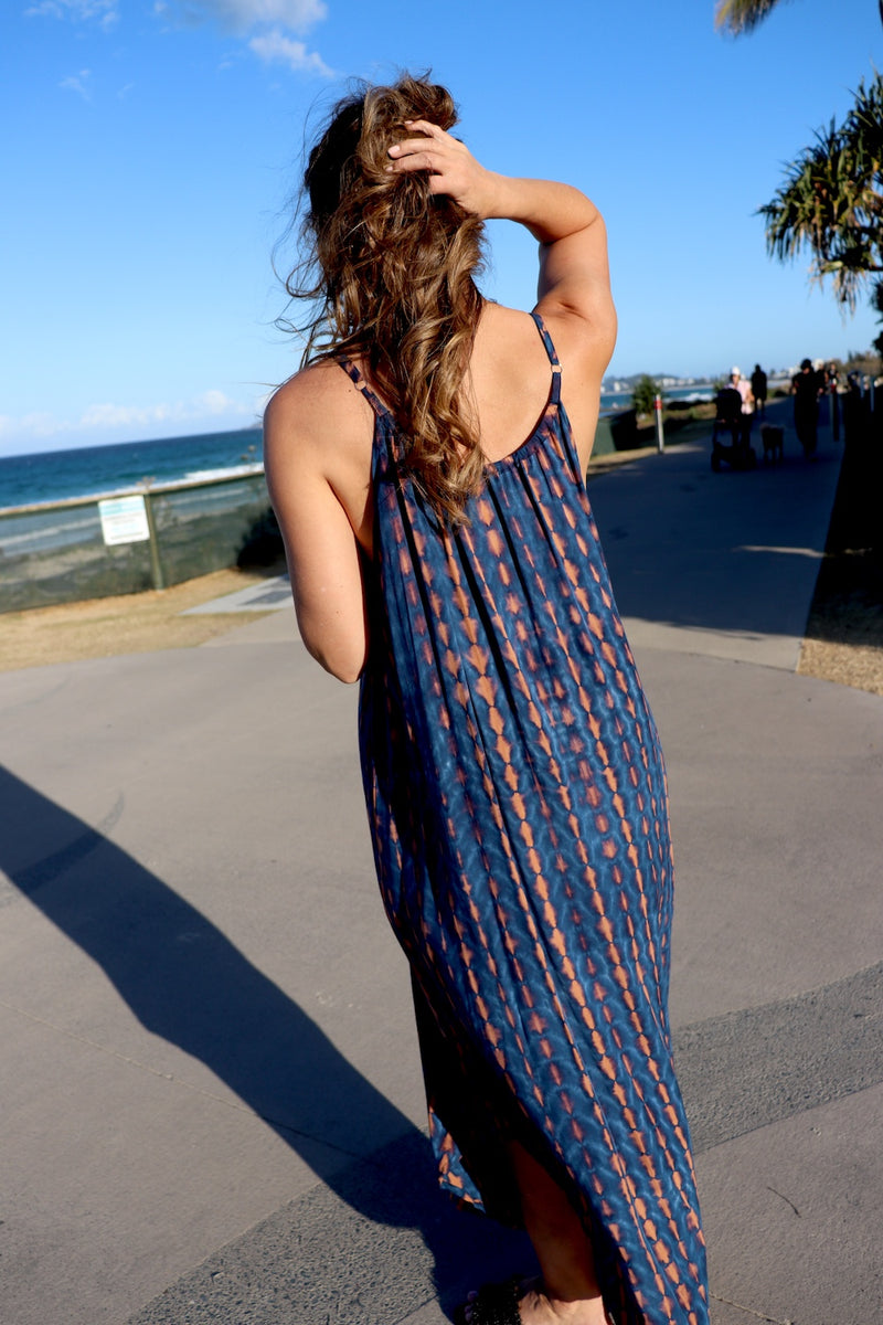 Sweet Summer Maxi In Choc Navy