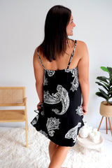 Syros Shift Dress in Malta Black