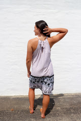 Tahiti Dress Taupe Fern