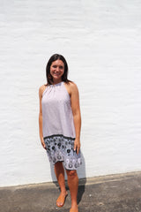 Tahiti Dress Taupe Fern