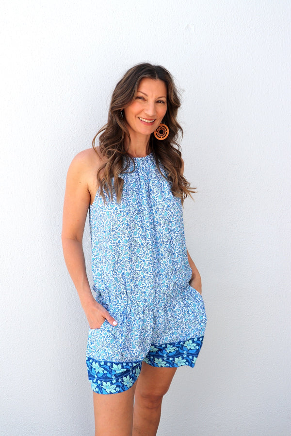 Tahiti Jumpsuit In Seaside Garden