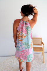 Tahiti Dress in Patch Pink/Blue