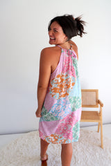 Tahiti Dress in Patch Pink/Blue