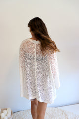Travel Cardi in Eggshell White