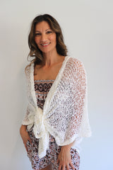 Travel Cardi in Eggshell White