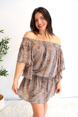 Holiday Dreaming Short Beach Dress/Top In Uluru Earth
