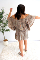 Holiday Dreaming Short Beach Dress/Top In Uluru Earth