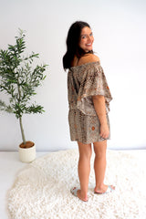 Holiday Dreaming Short Beach Dress/Top In Uluru Earth