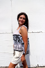 Vienna Top in Taupe Fern