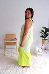 Celine Maxi Dress In Pineapple Lime Tie Dye