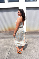 Daytripper Tube Maxi Dress In Olive Tie Dye