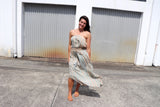 Daytripper Tube Maxi Dress In Olive Tie Dye