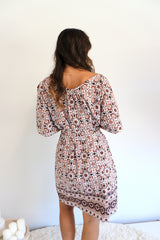 Getaway Short Sleeve Short Dress In Mosaic Earth