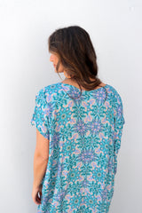 Island Holiday High Low Dress In Paragon Aqua