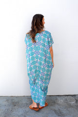 Island Holiday High Low Dress In Paragon Aqua
