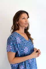 Island Holiday High Low Dress In Paragon Purple/Blue