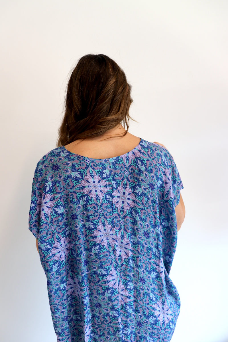 Island Holiday High Low Dress In Paragon Purple/Blue