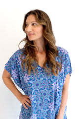 Island Holiday High Low Dress In Paragon Purple/Blue