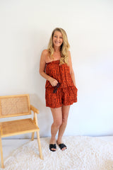 Maldives Short Jumpsuit In Heaven's Rain Rust