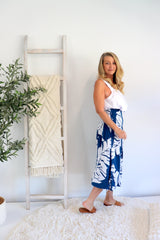 Strapless Beach Dress/Skirt in Samoa Blue