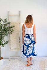 Strapless Beach Dress/Skirt in Samoa Blue