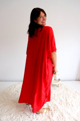 Long Kaftan In Red