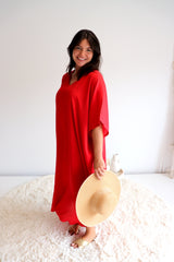 Long Kaftan In Red