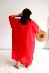 Long Kaftan In Red