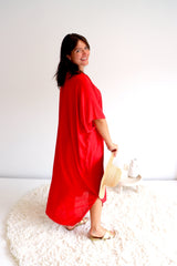 Long Kaftan In Red