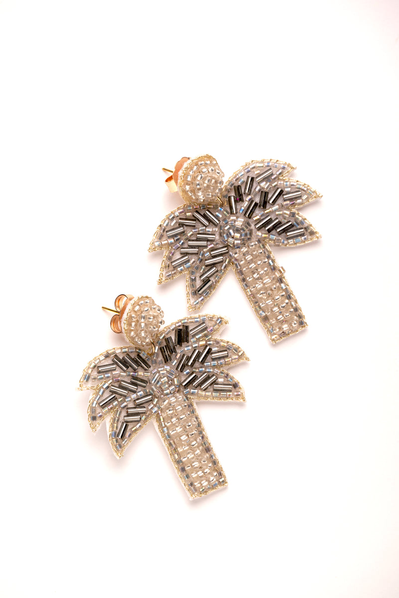 Beaded Palm Event Earrings