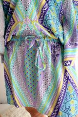 Holiday Dreaming Short Beach Dress/Top In Pastel Aztec