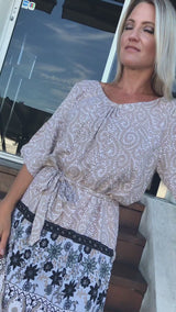 Getaway Dress Taupe Fern