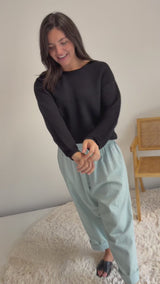 Coastal Knit Sweater in Black