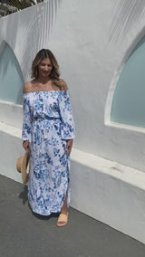 Elise Maxi in Autumn Blue