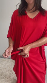 Long Kaftan In Red