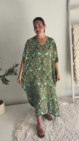 Long Kaftan In Pendant Mint