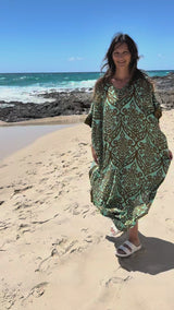 Long Kaftan In Pendant Mint