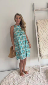 Tahiti Dress in Seaside Bloom