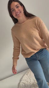 Long Weekend Sweater in Salmon