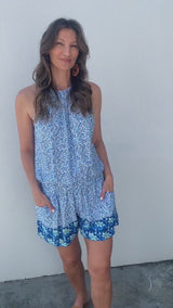 Tahiti Jumpsuit In Seaside Garden