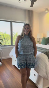 Tahiti Jumpsuit In Seaside Garden