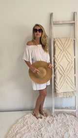 Holiday Dreaming Short Beach Dress/Top In White