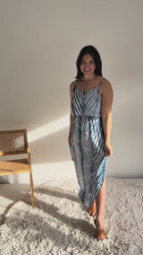 Byron Maxi Dress In Blue Splash