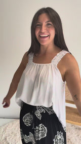 Harem Elastic Long Pant In Malta Black