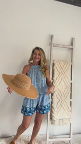 Tahiti Jumpsuit In Seaside Garden