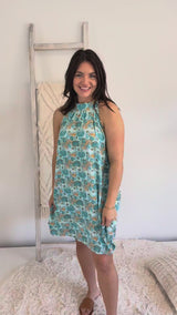 Tahiti Dress in Seaside Bloom