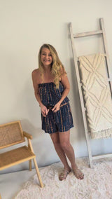 Maldives Short Jumpsuit In Choc Navy